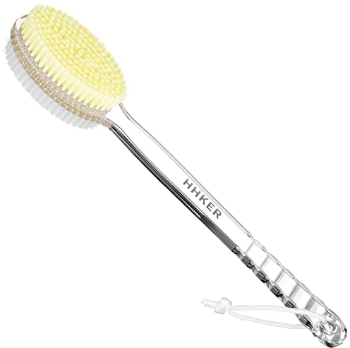 HHKER Cepillo de Ducha con Mango Largo, Cepillo Corporal de Nylon Suave, Limpiador de Espalda para la Ducha, Exfoliación Suave y la Salud de la Piel Mejorada, Adecuado para Hombres y Mujeres