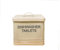 NOBEL Dishwasher Tablets Storage Vintage Heavy Duty Steel Powder coated Tins With Lid (Cream)