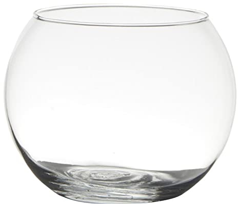INNA-Glas Kerzen Kugelvase TOBI Earth aus Glas, klar, 13cm, Ø16cm - Kerzenglas