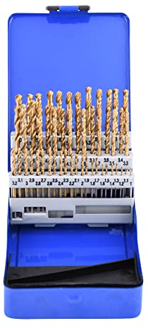 HSS Spiralbohrer Satz 1-6mm 0.1mm Metallbohrer titanitriert Tin 51-tlg mini Set
