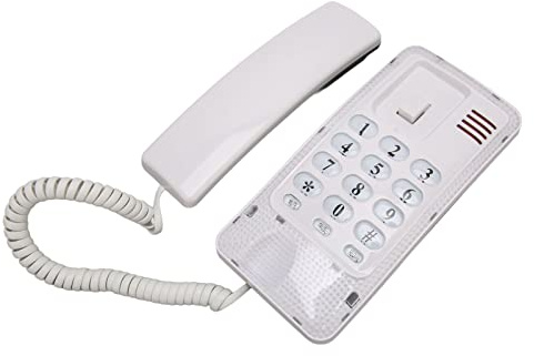 Septpentan Der Wand Montiertes Kabelgebundenes Telefon, Multifunktionales Retro Wandtelefon Im Alten Stil mit Hörer, Wasserdichtes Festnetztelefon für Den Heim und Bürogebrauch(Weiß)