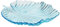 Soulnioi Obstteller Snack Dessertteller Glas Kristall Teller Klar Servierplatte Mehrzwecktablett Blattform Speiseteller Hochzeit Süßigkeiten Teller Dekorativer Teller für Home Office Party 27 cm Blau