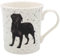 Lesser & Pavey British Designed Coffee Mug | Ceramic Coffee Mugs for Home or Work | Large Mugs for Hot Drinks | Black Labrador Tea and Coffee Cups - Sarah Boddy