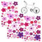 Fahrrad Aufkleber, 105 Blümchen Sommer Violett Aufkleber Blumen, Wasserfest Prilblumen Aufkleber Outdoor für Fahrrad, Laptop, Auto Motorrad, Handy Notizbuch (3 Stück)