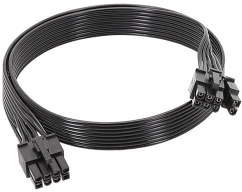 Corsair & Thermaltake PCIe Cable, 65cm PSU 8 Pin to 6+2 Pin GPU Adapter, Modular Power Supply Extension Cable