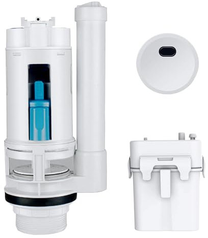 KERDE 2F-29 Automatischer WC-Spüler, Doppelspülventil mit Knopf, WC-Reparaturset, WC-Tank-Teile, Ersatz für 2-teilige Toilette, Toilettenfüllventil, (27,2 cm - 32,3 cm)