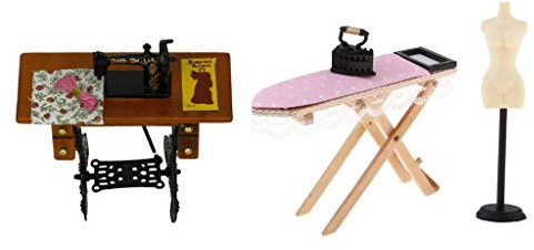 TTETTZ 1:12 Puppenhaus Miniatur Möbel Eisen & Nähmaschine Schneiderin DIY ACCS