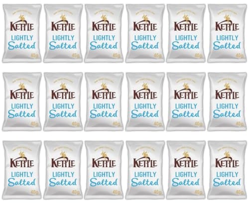 18x40g Kettle Crisps Lightly Salted, Balsamic Vinegar Crisps, Sweet Chilli Crisps, Cheddar Crisps (18x40g Lightly Salted)