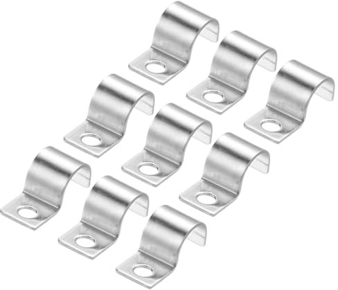 Alluring 20 Stück 20mm Befestigungsschelle, 304 Rohrschelle Edelstahl, U-Rohrklemme mit Verdickung, Metallkabelschellen Gehören eignet sich für Kabel, PVC-Rohre und Schläuche