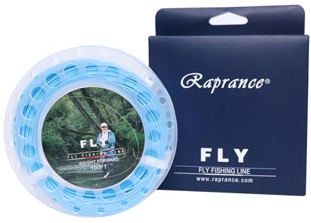 Raprance Floating Fly Fishing Line with 2 Welded Loops, Weight Forward Floating Fly Line, 100FT(3F,4F,5F,6F,7F,8F) Freshwater Saltwater Fly Fishing Line