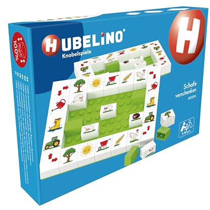 Hubelino Knobelspiel #410290 Schafe verschenken für Kinder ab 5 Jahren, kompatibel mit Bausteinen Anderer Hersteller