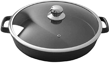 YIHANSS Wok Kochpfanne Bratpfanne Bratpfanne Antihaft-Bratpfanne mit Deckel Edelstahl Suppentopf Vision
