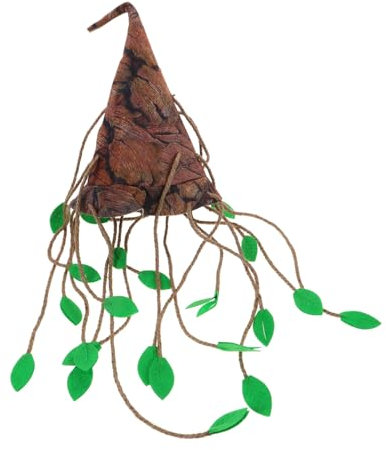 Cabilock Baumhut Für Cosplay Aus Stoffmaterialien Mit Blätterquaste Geeignet Für Halloween-partys Und Kostümveranstaltungen Als Auffällige Requisite