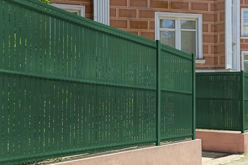 CASANOOV Kit Occultation en Lattes PVC Vert CINTO – 200 x 193 cm de 34 lames Rouleau Brise-Vue pour Grillage 55 min Rigide – Protection Intimité Jardin, Terrasse & Extérieur – Installation Facile