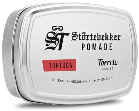Störtebekker® Premium Pomade Ölbasiert Tortuga - Pomade Herren 'Torreto Series' - Mittlerer Halt - Mittlerer Glanz - Haarwachs 125ml - Barbershop Haarpomade - Haarstyling Made in Germany
