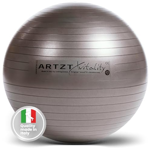 ARTZT thepro Gymnastikball | Sitzball für Fitness & Gymnastik | Yoga Ball | Original Pezziball | Bis 500 kg belastbar | Platzsicher bis 90 kg | Made in Italy