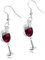PNPGDYKR Boucles d'oreilles en forme de bouteille de vin, Boucles d'oreilles pendantes pour femmes et filles en acrylique, Boucles d'oreilles amusantes en forme de verre à vin