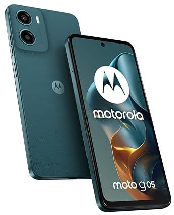 Motorola moto g05 (4/256GB, Fotocamera 50MP + sensore antisfarfallio, Display 6.67 HD+ 90Hz, batteria 5200mAh, MediaTek Helio G81, Android 15), Forest Green