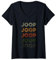 Damen Love Heart Joop T-Shirt Grunge Vintage-Stil Schwarz Joop T-Shirt mit V-Ausschnitt