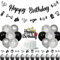 Fangleland Gym Birthday Party Decorations: Weightlifting Theme with Balloons, Banner, Garland, Cake Toppers & Cupcake Toppers in Black, Silver, Red, Blue