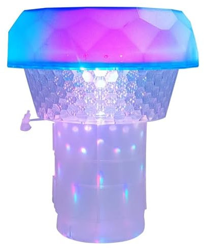 Vankarr Diffuseur Chlore Piscine avec Lumière Solaire LED, Flotteur Chlore Piscine avec Télécommande, Distributeur de Chlore pour Piscine Diffuseur Spa