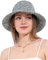 Chapeau de Soleil Femme en Paille Tressée Large Bord Reversible Plage Bob Pliable Été Voyage Protection UV UPF50+(Beige et Bleu)