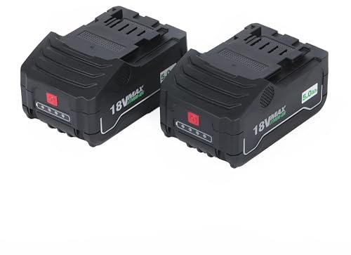 JIUQIBA978 Due x batterie di ricambio 18V 5.0Ah Li-Ion Compatibile con Metabo18Volt Cordless Class