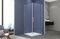 Box doccia 2 lati 80x100 cm fisso + porta 1 battente H200 cm cristallo 6mm profilo CROMATO LUCIO