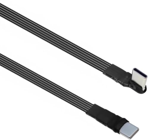 USB-C a USB-C 65W Cavo di Ricarica Piatto Flessibile | Cavo Dati PD Ricarica Rapida 100cm | Compatibile con iPhone 15/16, Samsung Galaxy S23/S22, CarPlay