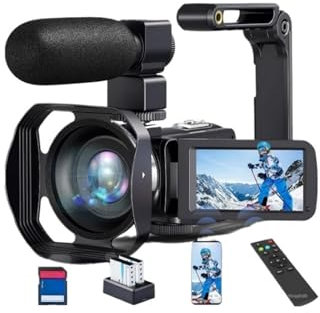 TIEOAXFT Pro Camcorder With 1 4K UHD CMOS Sensor Dual-Pixel CMOS AF 15x Optical Zoom And 600x Digital Zoom For Video Imaging