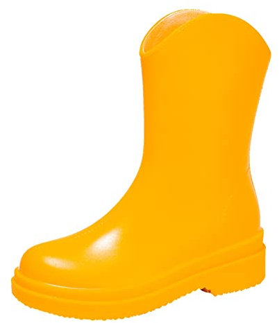 Botas de goma para mujer, botas de lluvia para mujer, impermeables, para jardín, antideslizantes, para jardín, botas de agua, botas de jardín, botines de trabajo, para exteriores, amarillo, 41 EU