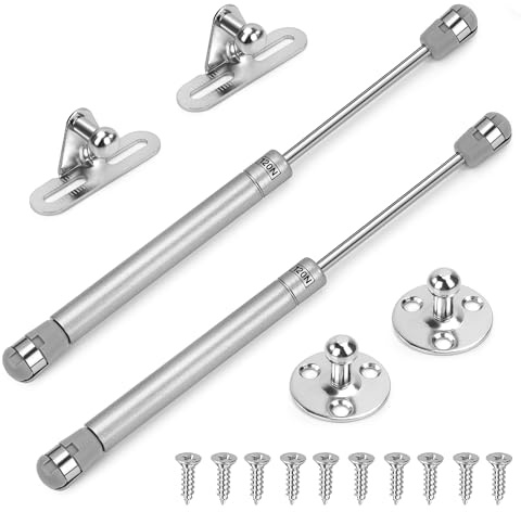 2 Pezzi Molla a Gas, 120N/12KG Pistoni a Gas per Ante Cucina, Martinetto Pneumatico per Mobili, Cerniera Armadio, Braccetto Ammortizzatore, Pistoncini per Cerniera di Mobili, Porte