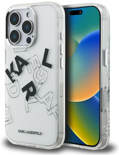 CG MOBILE Karl Lagerfeld IML Sketch Graphic Case for iPhone 16 Pro Max (Transparent)
