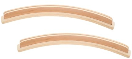 Gebogener Kartenhalter, 2 Stück, für Spiele und Karten | Beige Ausführung, Stabile Form, Rutschfeste Ablage, Geeignet für Tickets und Visitenkarten