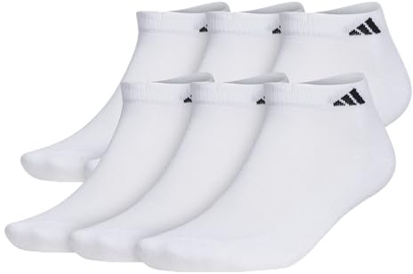 adidas Mens Athletic Cushioned Low Cut Ankle Socks (6 Pairs) Durable & Comfortable