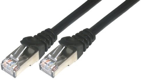 MCL 0,5 m Cat6 F/UTP Patch-Kabel – Schwarz