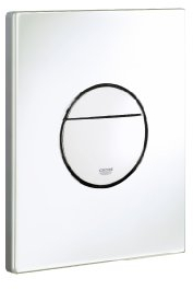 GROHE Sail Flush Plate for Concealed Gd2 Cisterns, Water-Saving, Dual Flush with Start-and-Stop Activation, Easy to Install, Alpine White. 38965SH0
