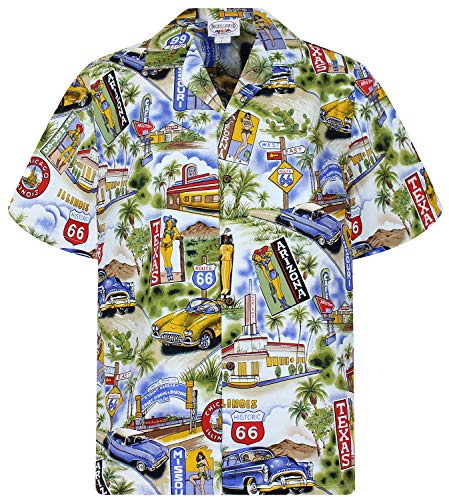 P.L.A. Pacific Legend | Original Hawaiihemd | für Herren | S - 4XL | Kurzarm | Fronttasche | Hawaii-Druck | Auto Street Designs