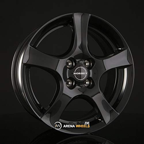 Borbet F black glossy 6,5x16 ET38 4.00x100 Hub Bore 64.10 mm - Alu felgen
