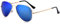 Miuno® Sonnenbrille Polarisiert Polarized Herren Damen Geschenkbox & Brillentuch Federscharnier 3025 Goldgestell (Hellblauverspiegelt)