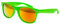 Ciffre EL-Sunprotect® Sonnenbrille Nerdbrille Brille Nerd Feuer Verspiegelt Neon Grün UV400