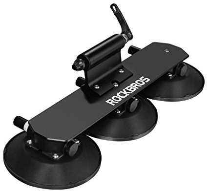 ROCKBROS Suction Cup Bike Rack for Car Roof Top Sucker Bike Rack Quick Release Aluminium Alloy Bike Carrier with Sucker for 1 Bike