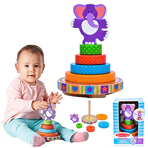 Melissa & Doug Elephant Rocking Stacker Stacking Toy