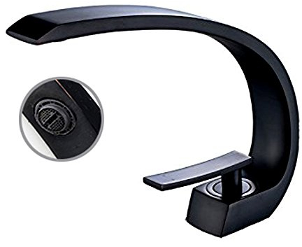 Design Badarmatur schwarz Bad Wasserhahn Waschtischarmatur Waschtischwasserhahn