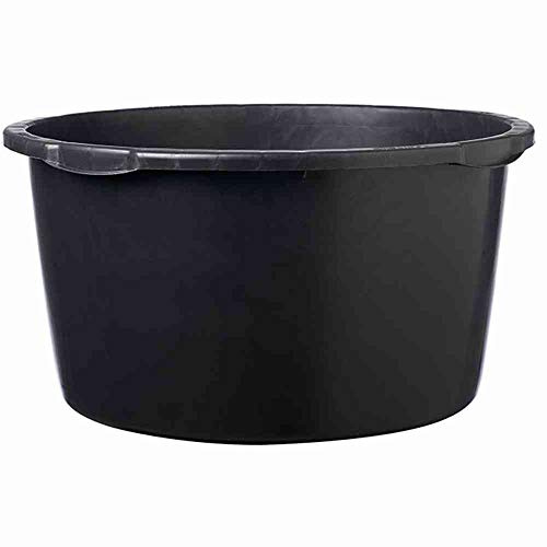 REWWER-TEC 610300, Mörtelkübel 90 L schwarz m.Lit