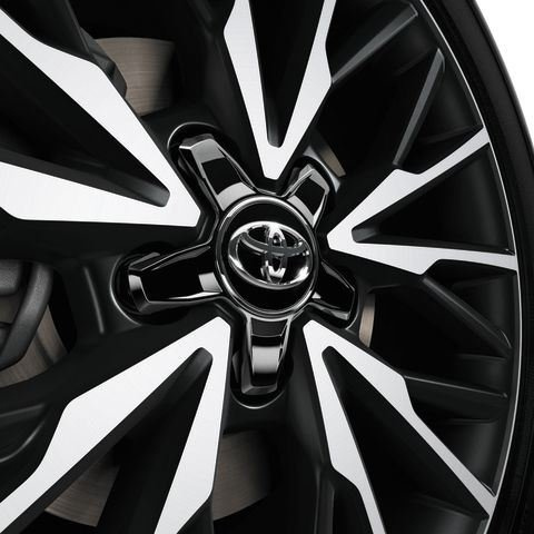 Véritable enjoliveur central Toyota C-HR - Noir brillant et chrome PW458-10000
