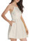 FANCYINN Damen Sommerkleid Armellos Spaghetti-Armband Kleider Elegant Rückenfreies Kurze Kleid Minikleid Beige-XL(46)