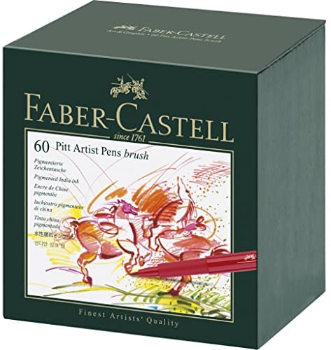Faber-Castell Pinselstift Pitt Artist Pen B 60er Atelierbox