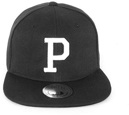 JOHNNY CHICOS Letter Cap Buchstaben A B C D E F G H I J K L M N O P Q R S T U V W X Y Z Cap in Einheitsgröße Unisex Verstellbare Größe Herren Damen Jugendliche