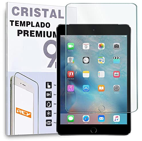 REY Protector de Pantalla para iPad Mini 4 - Mini 5 - Mini 2019, Cristal Vidrio Templado Premium, Táblet